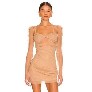 The Bar Jean Dress in Champagne Size 2 Tulle Rhinestones Glam Party